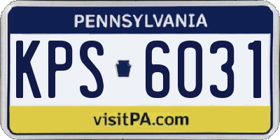 PA license plate KPS6031