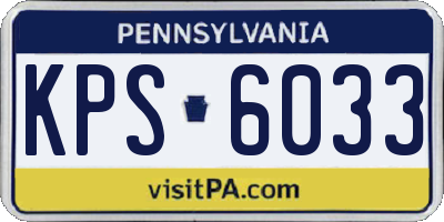 PA license plate KPS6033