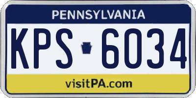 PA license plate KPS6034