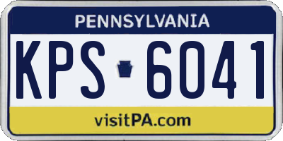 PA license plate KPS6041