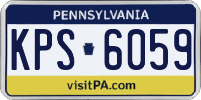 PA license plate KPS6059