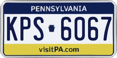 PA license plate KPS6067
