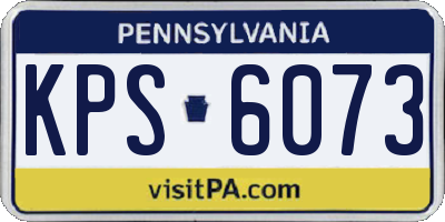 PA license plate KPS6073