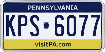 PA license plate KPS6077