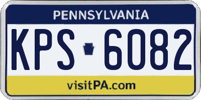 PA license plate KPS6082