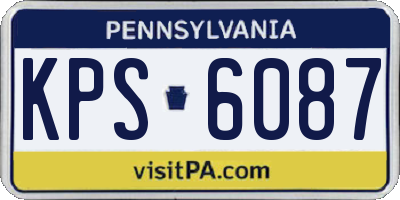 PA license plate KPS6087