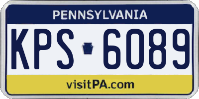PA license plate KPS6089