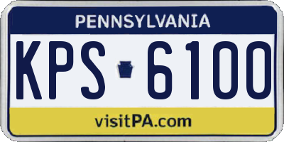 PA license plate KPS6100