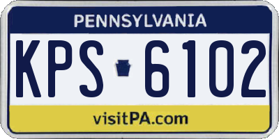 PA license plate KPS6102