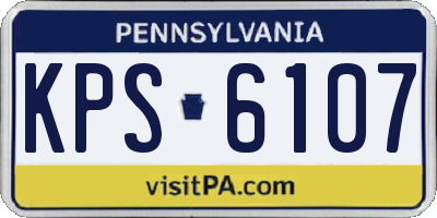 PA license plate KPS6107