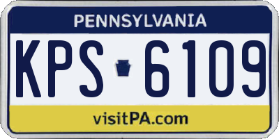 PA license plate KPS6109