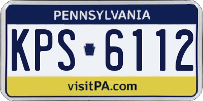 PA license plate KPS6112