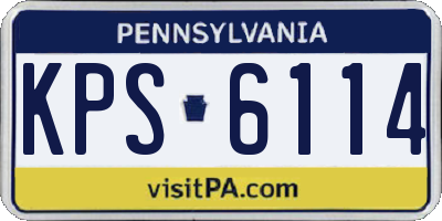 PA license plate KPS6114