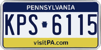 PA license plate KPS6115