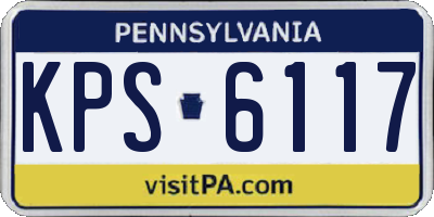 PA license plate KPS6117