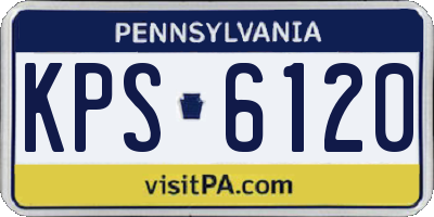 PA license plate KPS6120