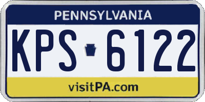 PA license plate KPS6122
