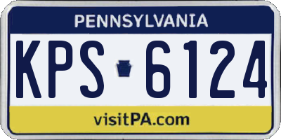 PA license plate KPS6124