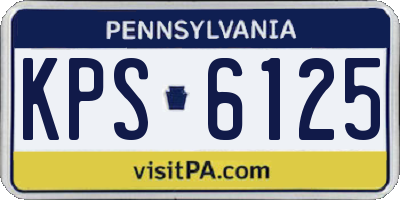 PA license plate KPS6125