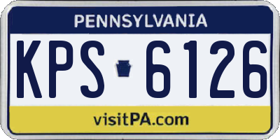 PA license plate KPS6126