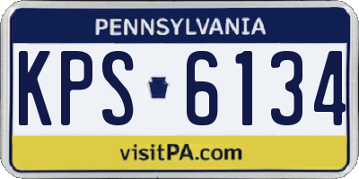 PA license plate KPS6134