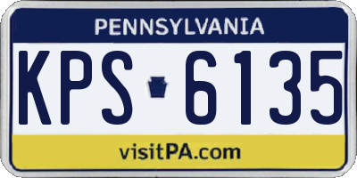 PA license plate KPS6135