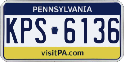 PA license plate KPS6136