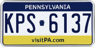 PA license plate KPS6137