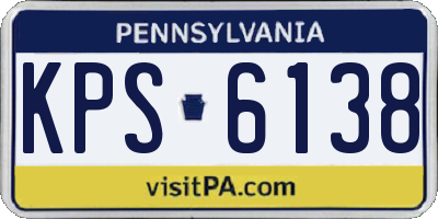 PA license plate KPS6138