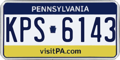 PA license plate KPS6143