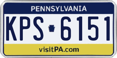 PA license plate KPS6151