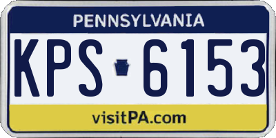 PA license plate KPS6153