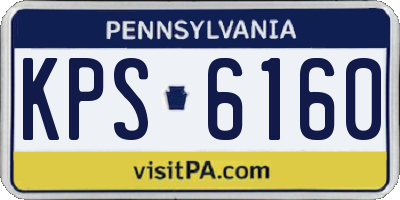 PA license plate KPS6160