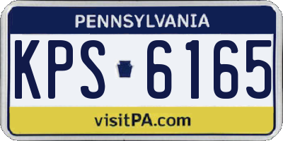 PA license plate KPS6165