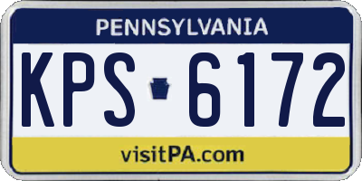 PA license plate KPS6172
