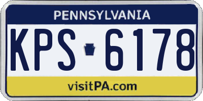 PA license plate KPS6178