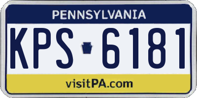 PA license plate KPS6181