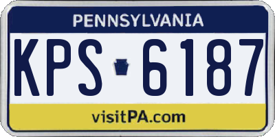PA license plate KPS6187