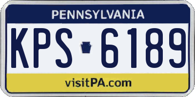 PA license plate KPS6189
