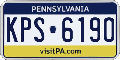 PA license plate KPS6190
