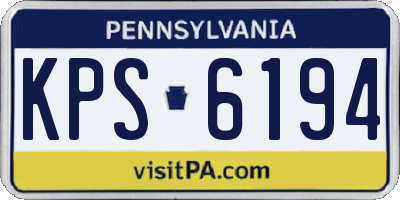 PA license plate KPS6194