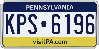 PA license plate KPS6196