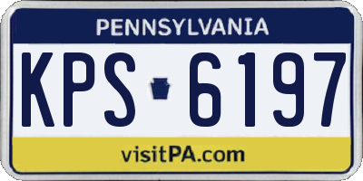 PA license plate KPS6197