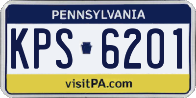 PA license plate KPS6201