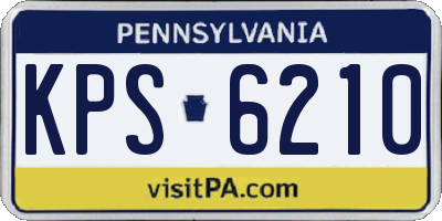 PA license plate KPS6210