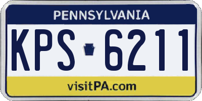 PA license plate KPS6211
