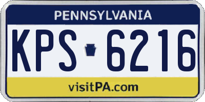 PA license plate KPS6216