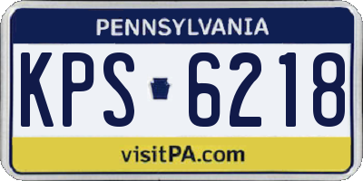 PA license plate KPS6218