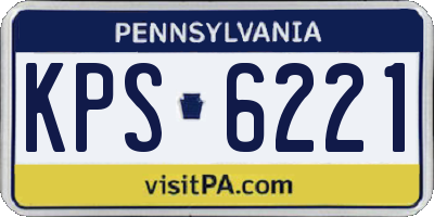 PA license plate KPS6221