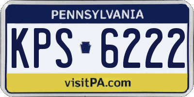 PA license plate KPS6222